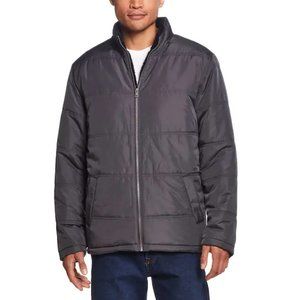 NWT Weatherproof Men's Fleece Lined Puffer Jacket Black Size S $100 DD122